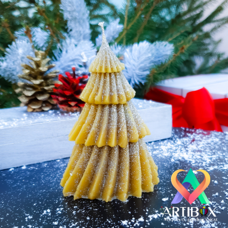 Lumanare decorativa Craciun, parfumata - Model Bradut [2]