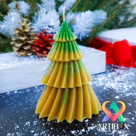 Lumanare decorativa Craciun, parfumata - Model Bradut [3]