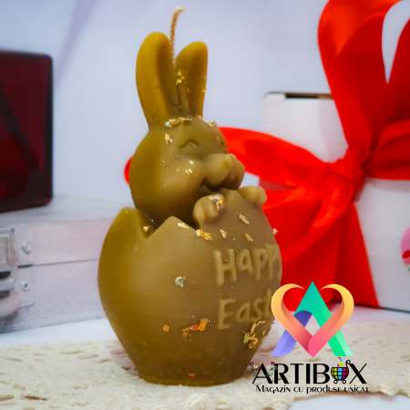 Lumanare decorativa parfumata Iepuras de Paste - Happy Easter - Velvet Rose & Oud [1]