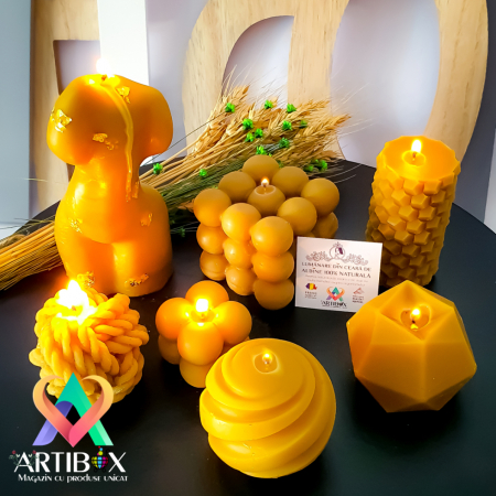 Set cadou unisex 4 lumanari din ceara naturala de albine [10]