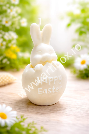 Best Seller - Lumanare decorativa parfumata Iepuras de Paste - Happy Easter - Velvet Rose & Oud
