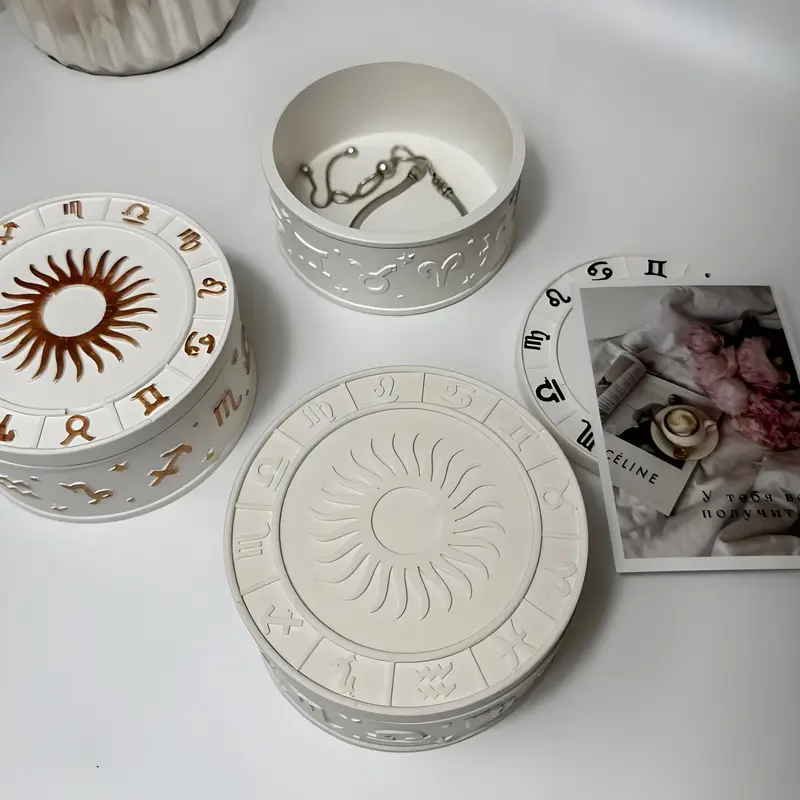 Cutie bijuterii decorativa din ceramica cu model constelatii zodiac [1]
