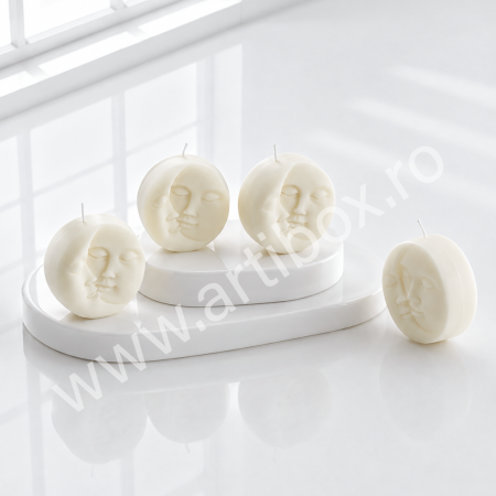 Lumanari ceara de soia - Lumanare parfumata decorativa - model Luna si Soare