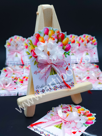 Martisoare - Martisoare magnetice cu hortensie criogenata, personalizate pentru companii 