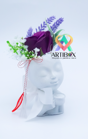 Martisor decoratiuni - Martisor mini vaza decorativa 6.5x6.5x10 cm - Coffee Time