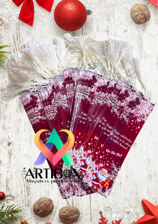 Semn de carte personalizat cu text de Craciun [1]