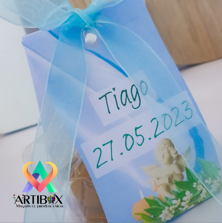 Marturie botez pentru baieti - Lumanare Bubble [1]