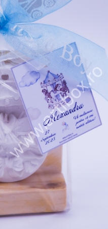 Marturii botez - Carusel pe stativ din lemn, It's a boy! [1]