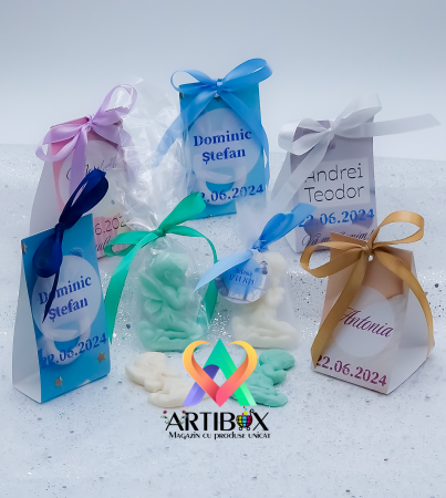 Marturii botez - Marturii din sapun - Ingerasi colorati si parfumati