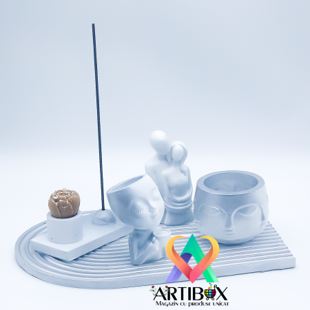 Ghiveci decorativ model abstract cu multe fatete pentru plante suculente [3]