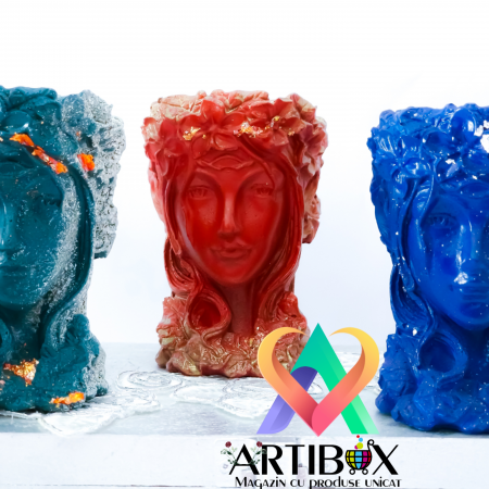 Vaze unicat moderne - Mini Vaza, Ghiveci Decorativ la moda 7x7x10.5 cm - Lady