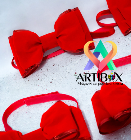 Papion fundita rosu pentru copii [1]