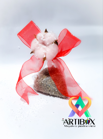 CADOURI SI DECORATIUNI - Saculeti cu lavanda parfumanta - Model cu bilute ninse