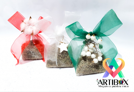 Saculeti cu lavanda parfumanta - Model cu bilute ninse [2]