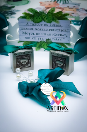 Set Tavita Mot cu banut din argint -  5 piese Tematica Safari Party [3]