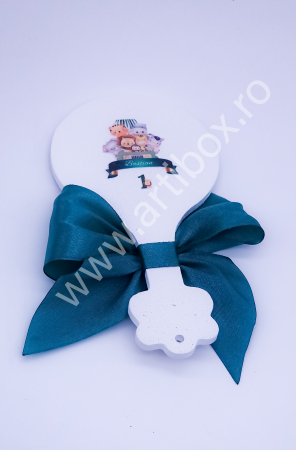 Set Tavita Mot cu banut din argint -  5 piese Tematica Safari Party [7]