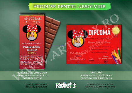 Toci, diplome si cocarde absolvire - Seturi personalizate de absolvire - Diploma si ciocolata