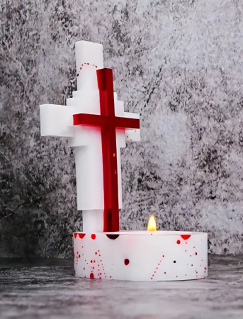 Suport din marmura cu lumanare decorativa - tip candela [6]