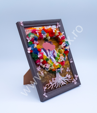 Tablou - Copac inima cu licheni naturali si flori criogenate [1]