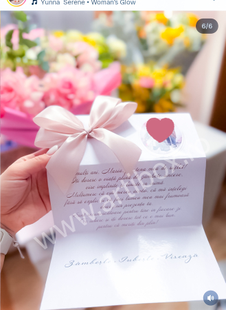 Tablou cu licheni si flori criogenate - culori soft, cu felicitare inclusa, cadou elegant [2]