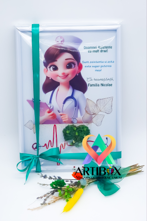 Tablou cu licheni naturali - Apreciere Asistenta, Cadouri de multumire [1]