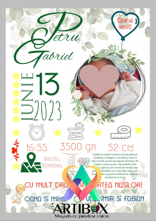 Tablou personalizat - Cadou la botez [2]