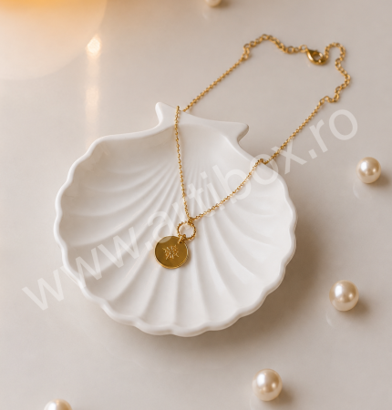 Suport decorativ - Tavita din ceramica | Decoratiune cadou | Tavita pentru bijuterii model scoica