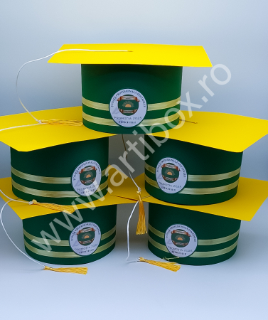 Toci, diplome si cocarde absolvire - Tocă pentru festivitatea de absolvire - Model Multicolor