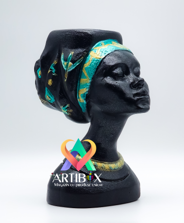 Martisor decoratiuni - Vaza printesa Africana pictata manual
