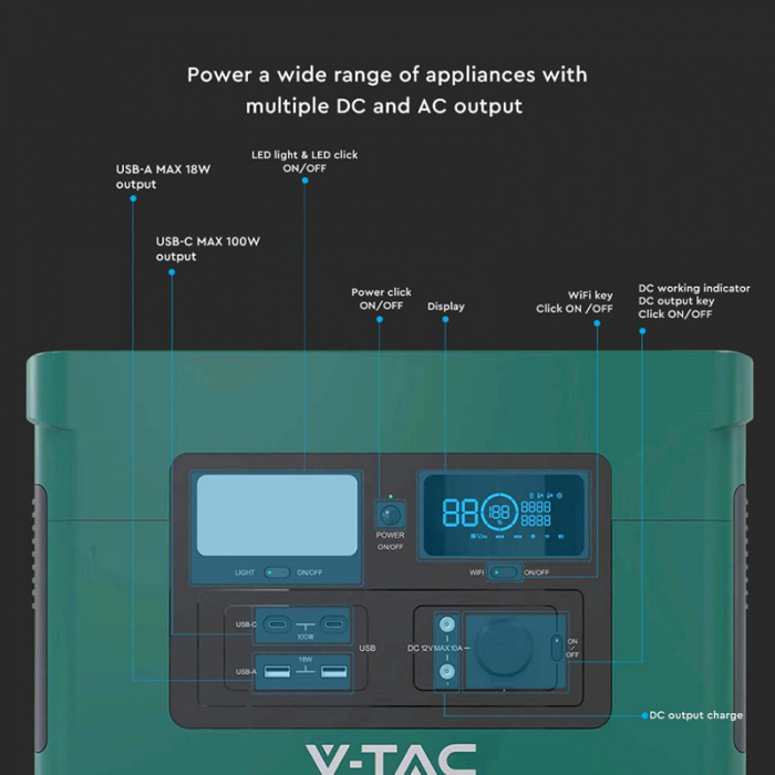 ACUMULATOR PORTABIL 46.9H/22.4V 1000WH [15]