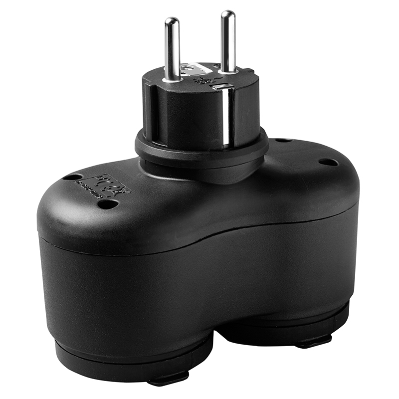 ADAPTOR 2 CAI IP44 16A MAX 3500W - NEGRU [5]