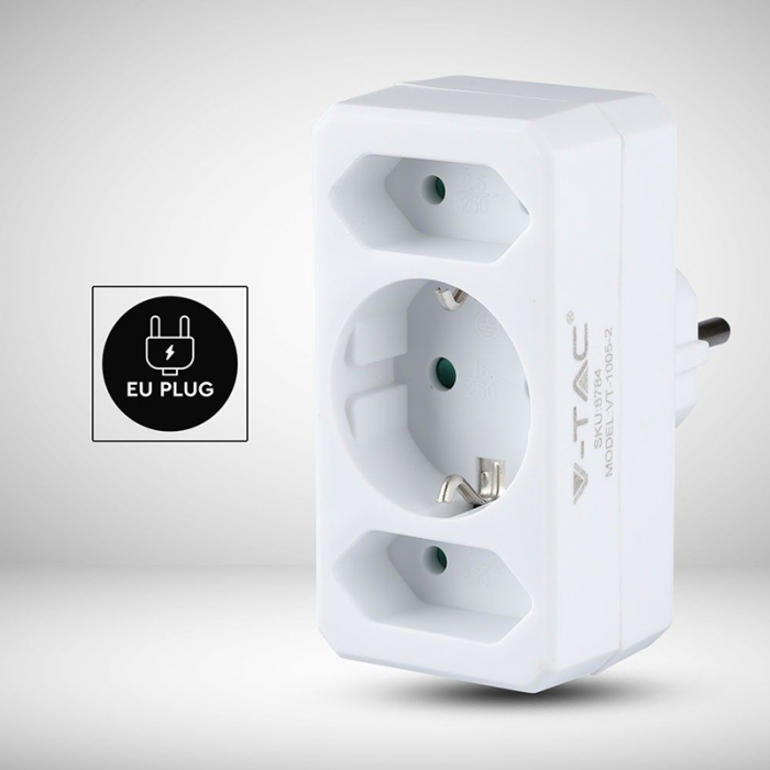 ADAPTOR 3 PRIZE 2X2.5A SI 1X16A MAX 3680W [9]