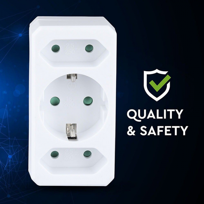 ADAPTOR 3 PRIZE 2X2.5A SI 1X16A MAX 3680W [7]