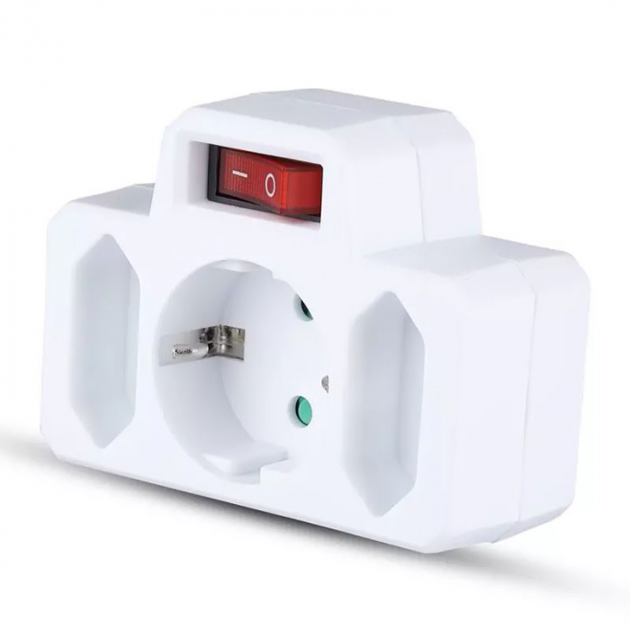 ADAPTOR 3 PRIZE CU INTRERUPATOR 2X2.5A SI 1X16A MAX 3680W [3]