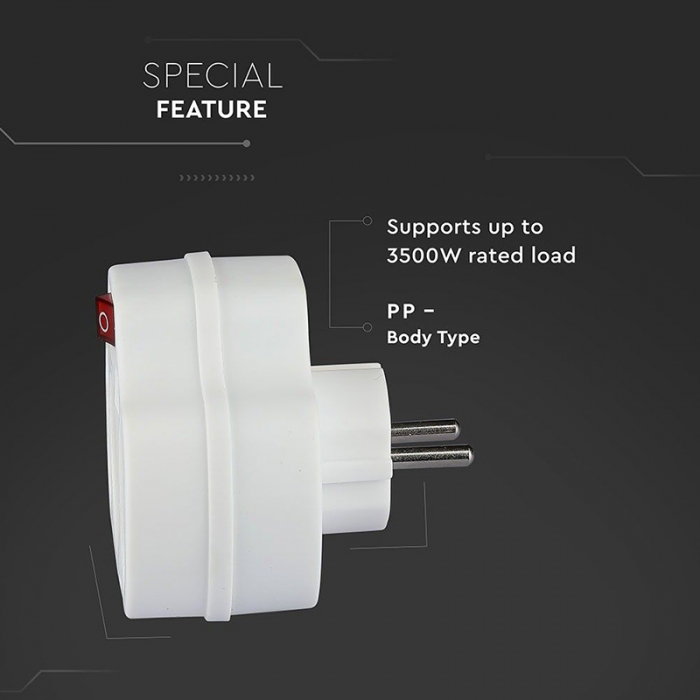 ADAPTOR 3 PRIZE CU INTRERUPATOR 3X16A MAX 3500W [7]