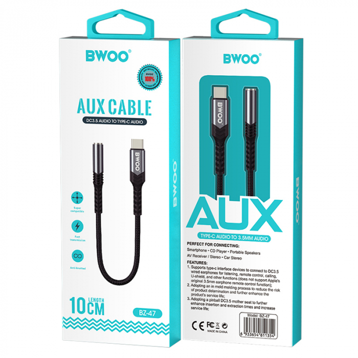 ADAPTOR AUDIO USB-C - JACK 3.5MM - NEGRU [7]