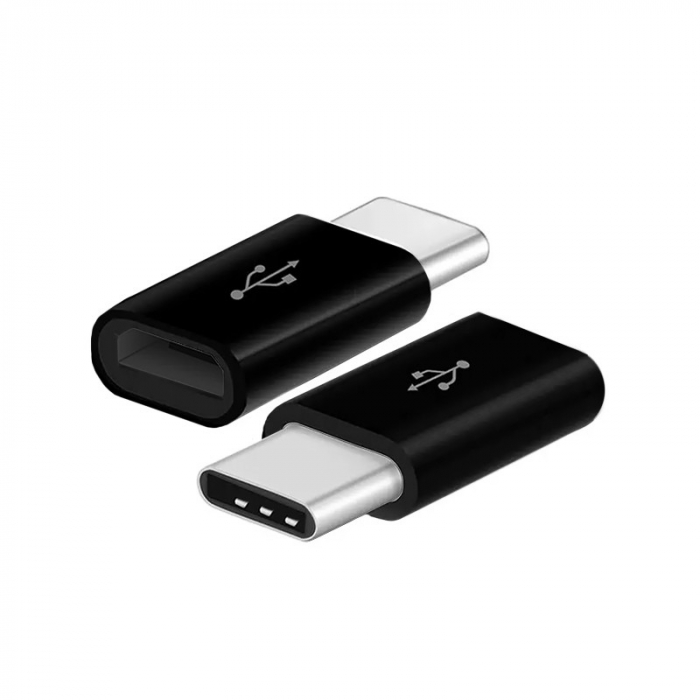 ADAPTOR MICRO USB LA USB TIP C - NEGRU [2]