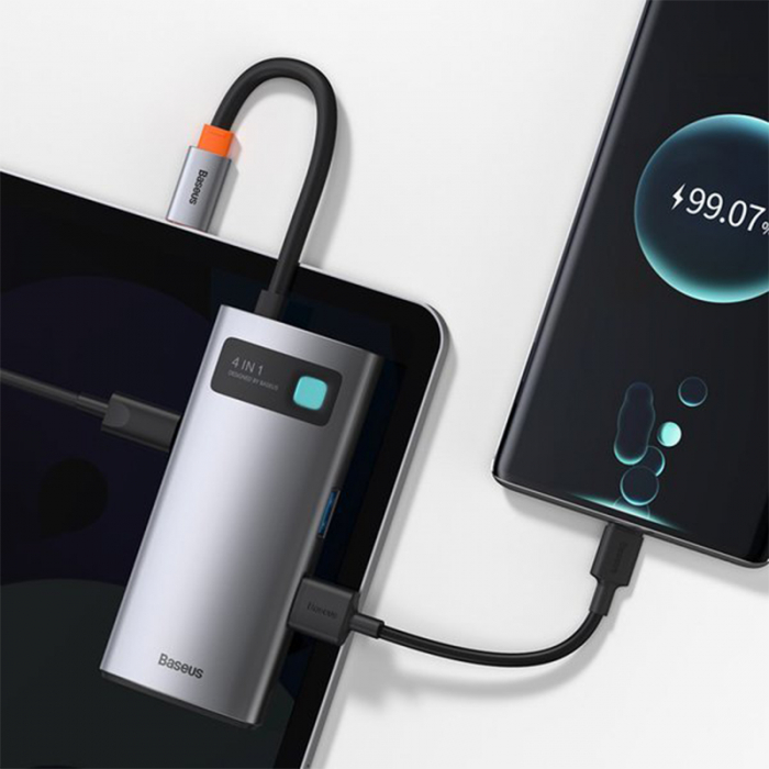 ADAPTOR MULTIFUNCTIONAL 4IN1 USB TIP C/HDMI/USB 3.0/USB2.0 + PD BASEUS [8]