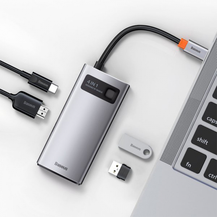 ADAPTOR MULTIFUNCTIONAL 4IN1 USB TIP C/HDMI/USB 3.0/USB2.0 + PD BASEUS [6]
