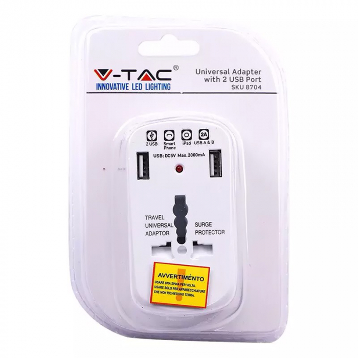 ADAPTOR UNIVERSAL PRIZA (UK,US,EU) CU PROTECTIE SI 2USB 2.1A [5]