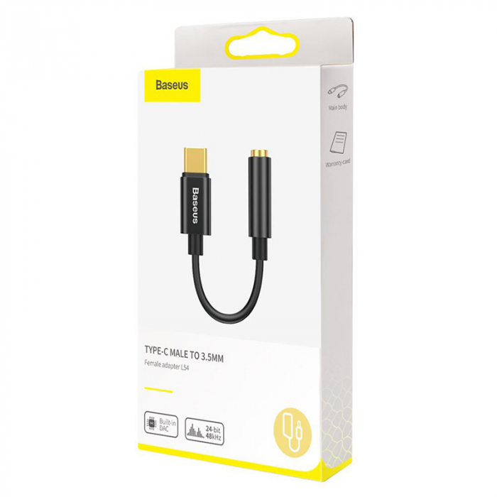 ADAPTOR USB-C - JACK 3.5MM BASEUS - NEGRU [7]
