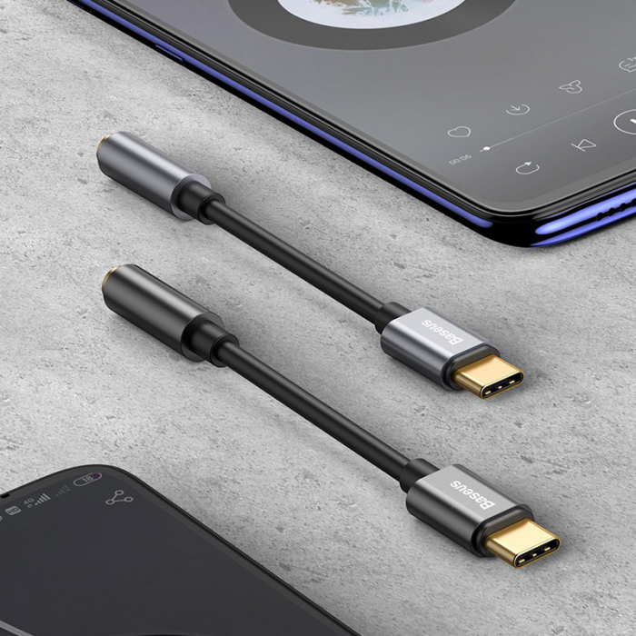 ADAPTOR USB-C - JACK 3.5MM BASEUS - NEGRU [9]