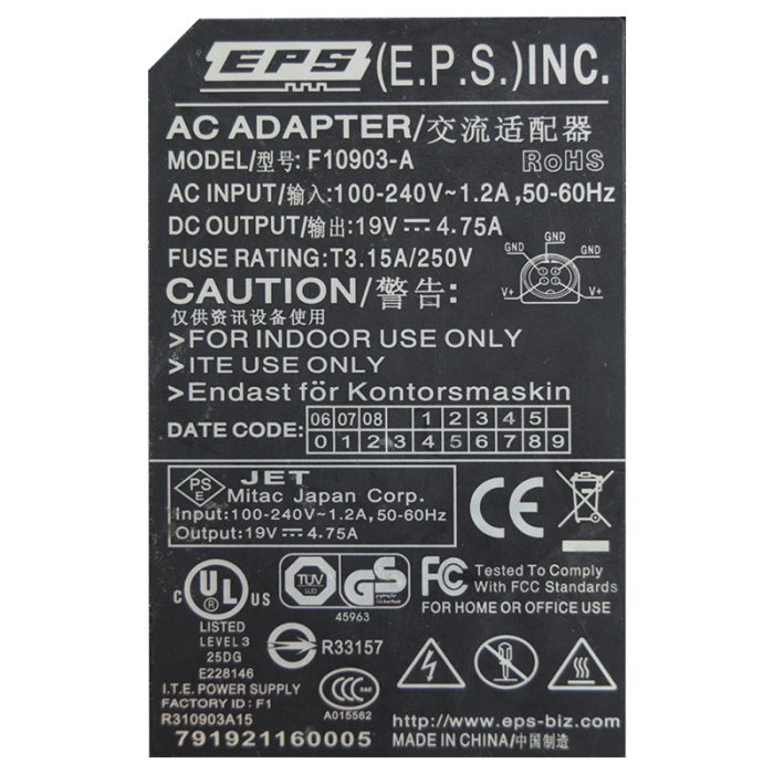 ALIMENTATOR 19V 4.75A F10903-1 [4]