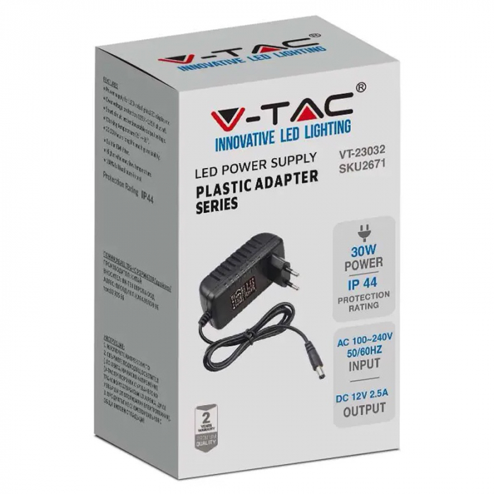 Alimentator 30W 12V 2.5A IP44 V-Tac [3]