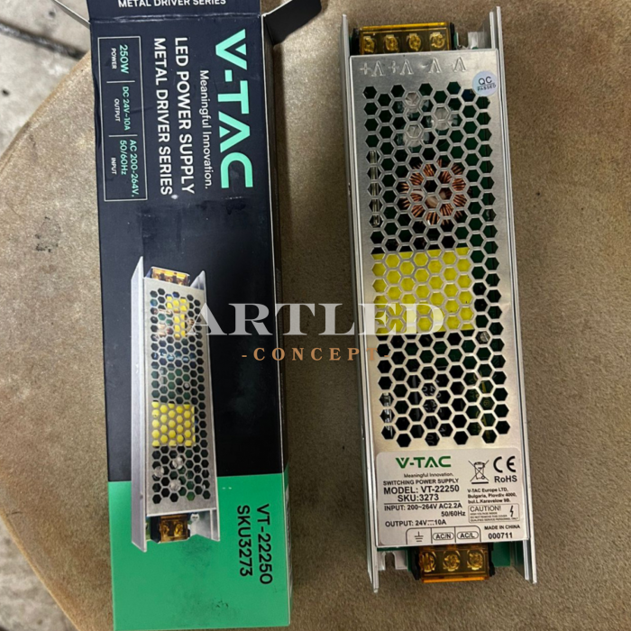 Alimentator banda led 24v 250w 10a ip20 V-tac 3273 [2]