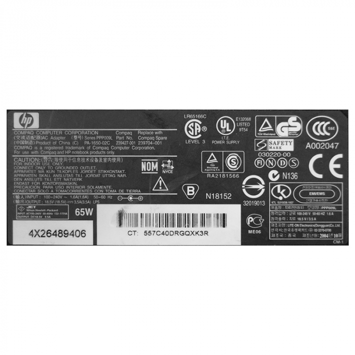 ALIMENTATOR LAPTOP HP 18.5V 3.5A 65W PPP09L [4]