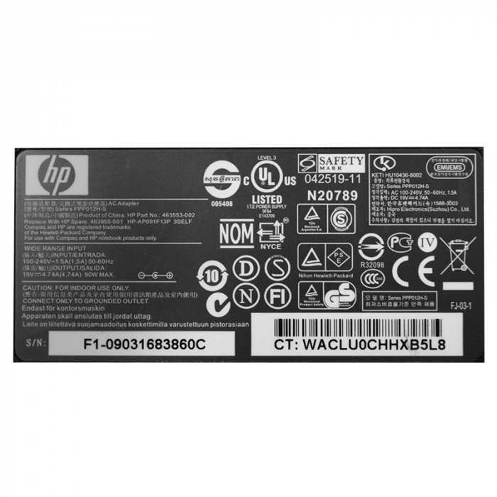 ALIMENTATOR LAPTOP HP 19V 4.74A 90W [4]