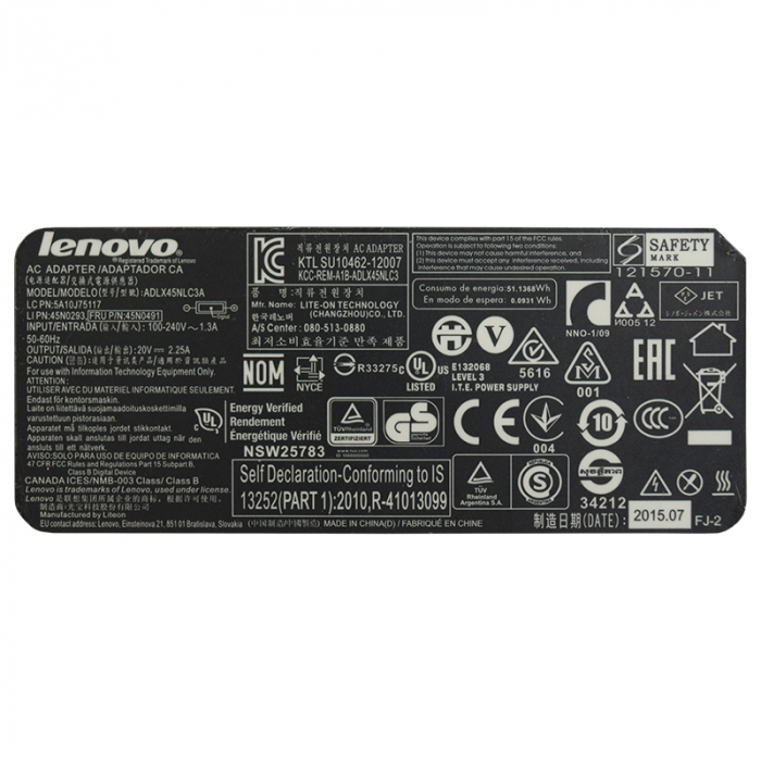 ALIMENTATOR LAPTOP LENOVO 20V 2.25A 45W ADLX45NLC3A [4]