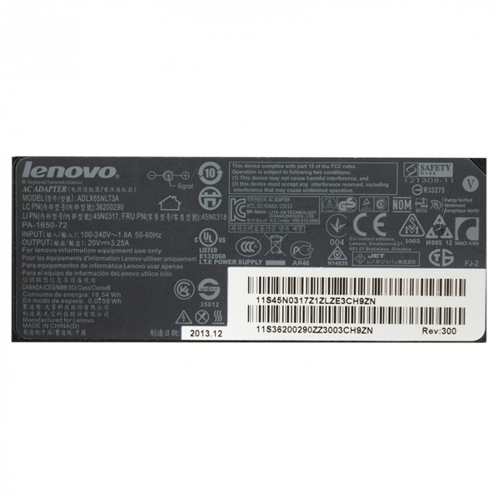 ALIMENTATOR LAPTOP LENOVO 20V 3.25A 65W RC30-0310 [4]