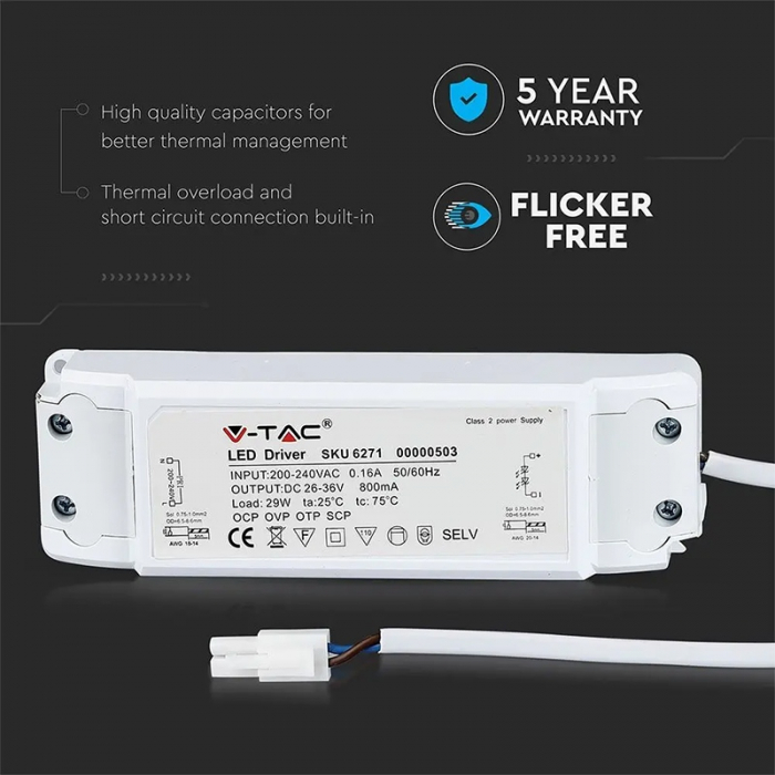 ALIMENTATOR PANOU LED 29W A++ ANTI PALPAIT [4]